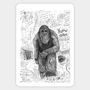 Yellow Gape Bigfoot Study Sticker